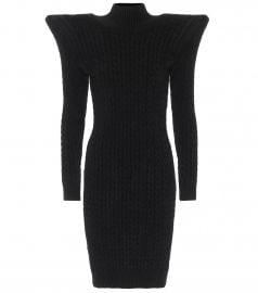 Pagoda cable-knit chenille minidress at Mytheresa